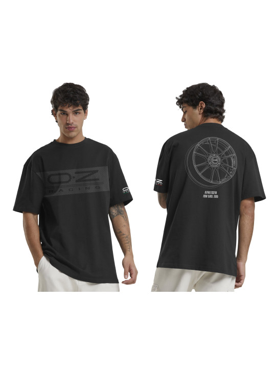 T-SHIRT OZ RACING "RACING DNA" BLACK