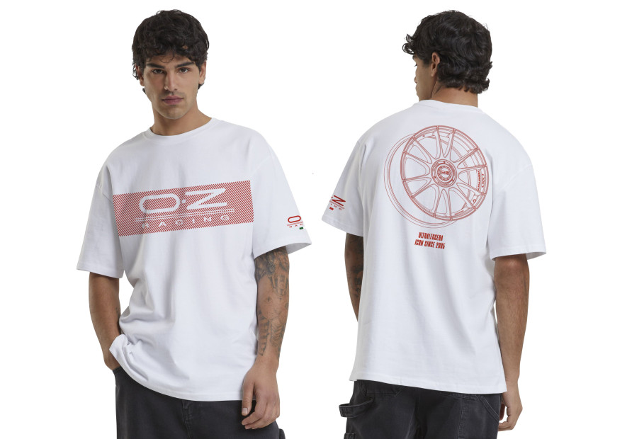 T-SHIRT OZ RACING "RACING DNA" WHITE