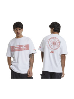 T-SHIRT OZ RACING "RACING DNA" WHITE